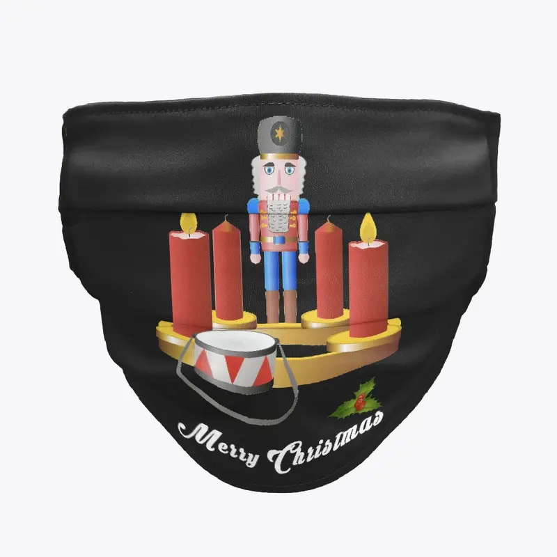 Merry christmas nutcracker drum candle